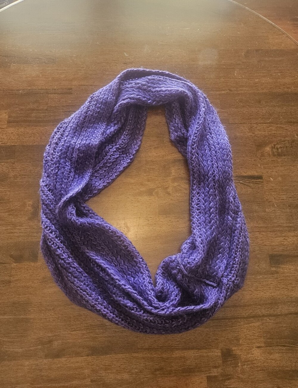 Purple Knit Infinity Scarf - Women Accessories